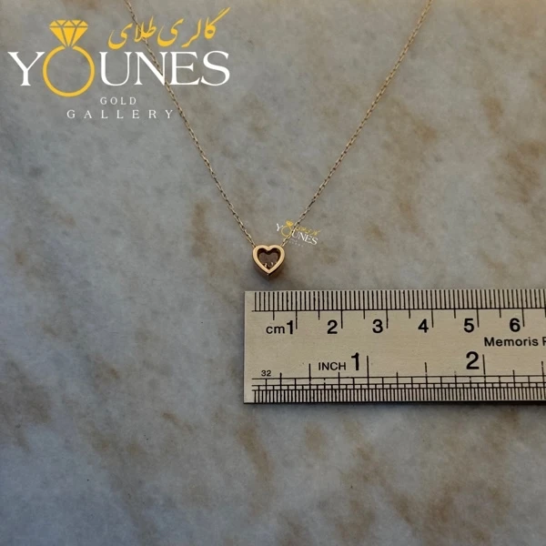 گردنبند قلب مینیمال کرم طلا